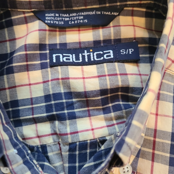 (081) Nautica Men's Long Sleeve Dress Shirt, Size: Small / Petite Color: Yellow - Picture 9 of 14